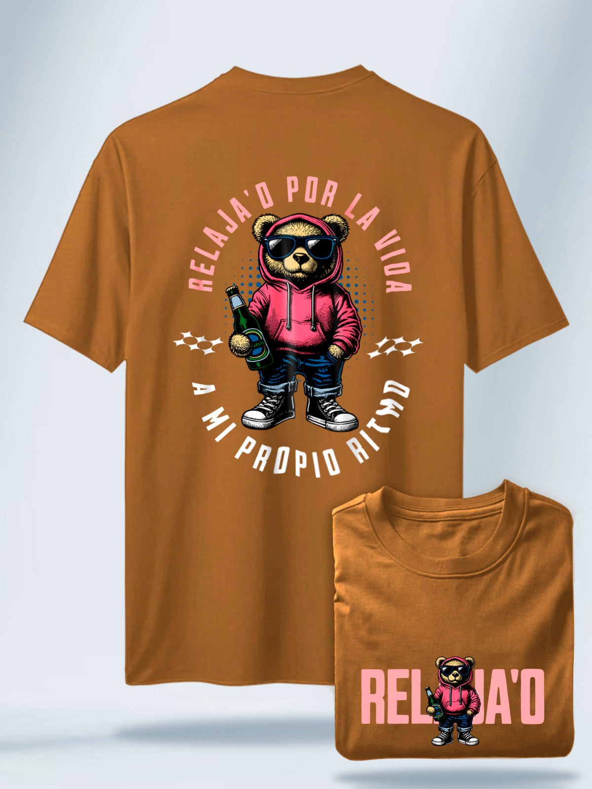 Camiseta Unisex Negra Relajao Chocolate