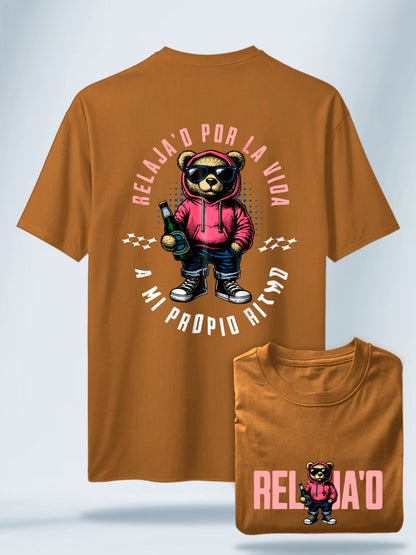 Camiseta Unisex Negra Relajao Chocolate