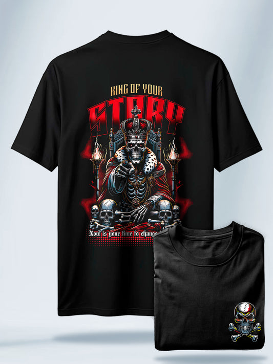 Camiseta Unisex Negra Rey de tu historia