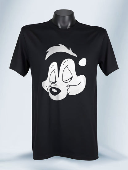 Camiseta Negra Unisex Pepe Le Pew Guns And Roses