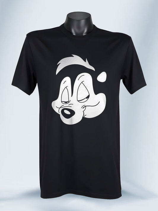Camiseta Negra Unisex Pepe Le Pew Guns And Roses