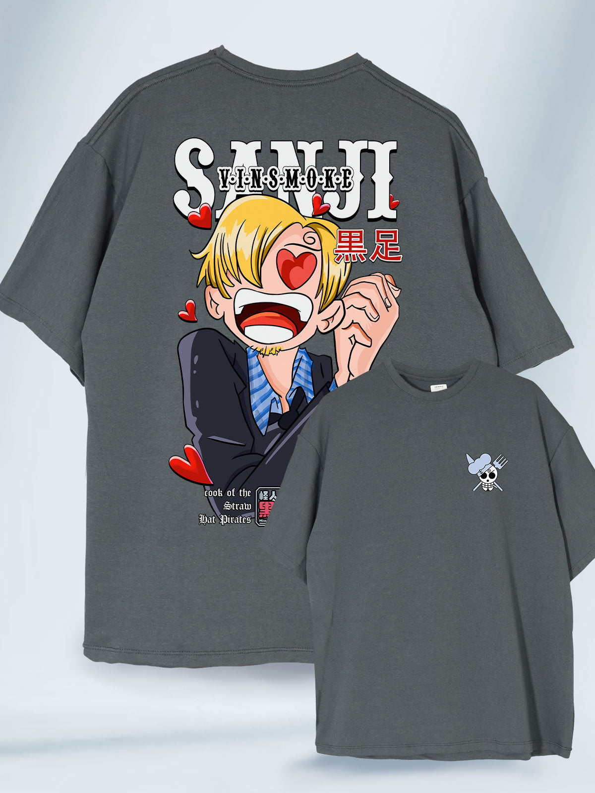 Camiseta Oversized Unisex Sanji in Love One Piece