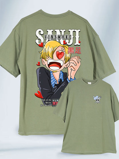 Camiseta Oversized Unisex Sanji in Love One Piece