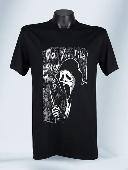 Camiseta Unisex Negra Ghost Face Scary Movie