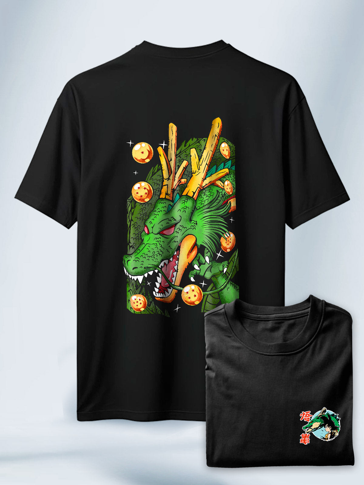 Camiseta Negra Unisex Shenlong Dragon Ball