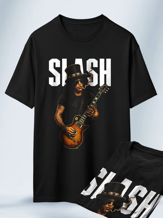 Camiseta Negra Unisex Slash Guns And Roses