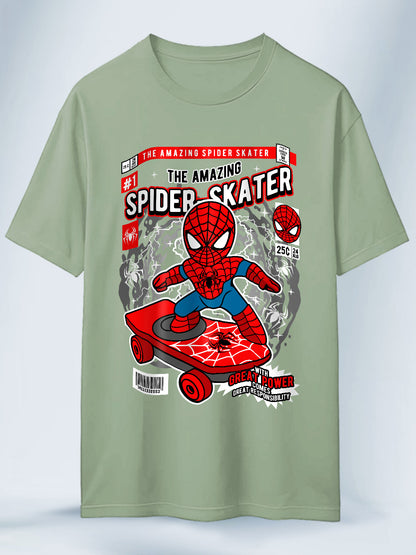 Camiseta Verde Unisex Skate SpiderMan