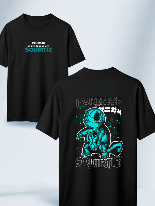 Camiseta Negra Unisex Xray Squirtle Pokemon