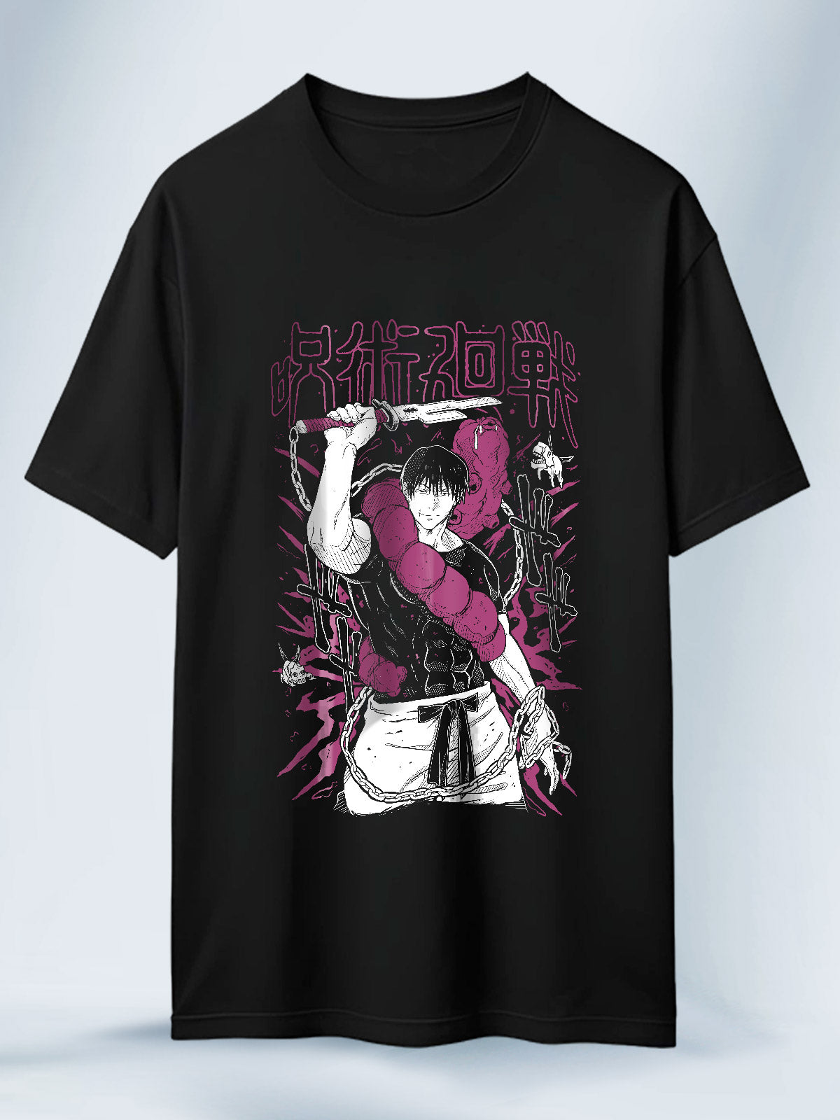 Camisa Negra Unisex Toji Jujutsu Kaisen