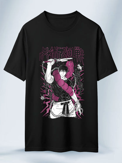 Camisa Negra Unisex Toji Jujutsu Kaisen