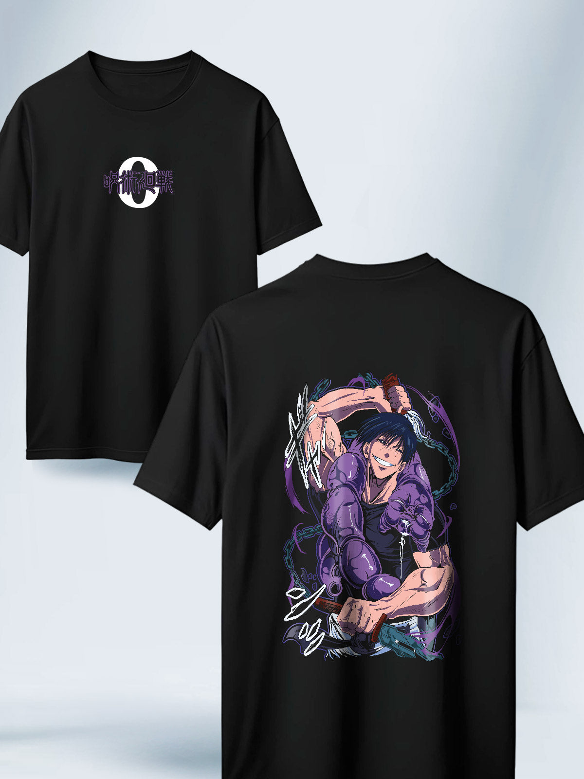 Camiseta Negra Unisex Toji Cazador Supremo Jujutsu Kaisen