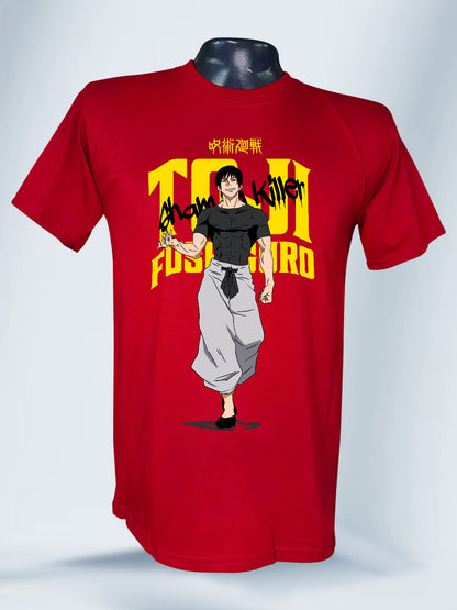 Camisa Roja Unisex Toji Jujutsu Kaisen