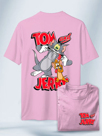 Camiseta Lila Unisex Muecas Tom y Jerry