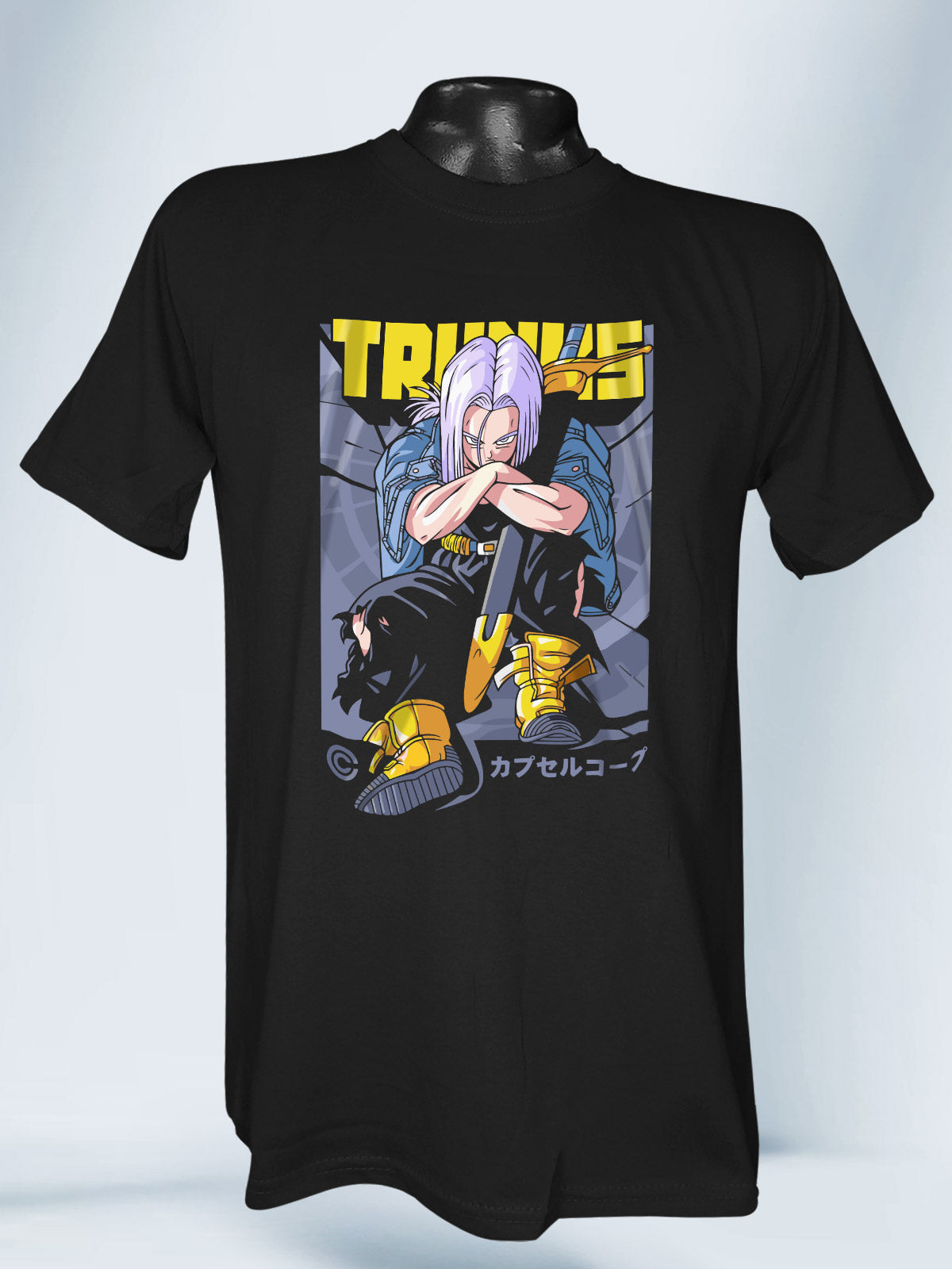 Camiseta Negra Unisex Trunks del Futuro Dragon Ball Z