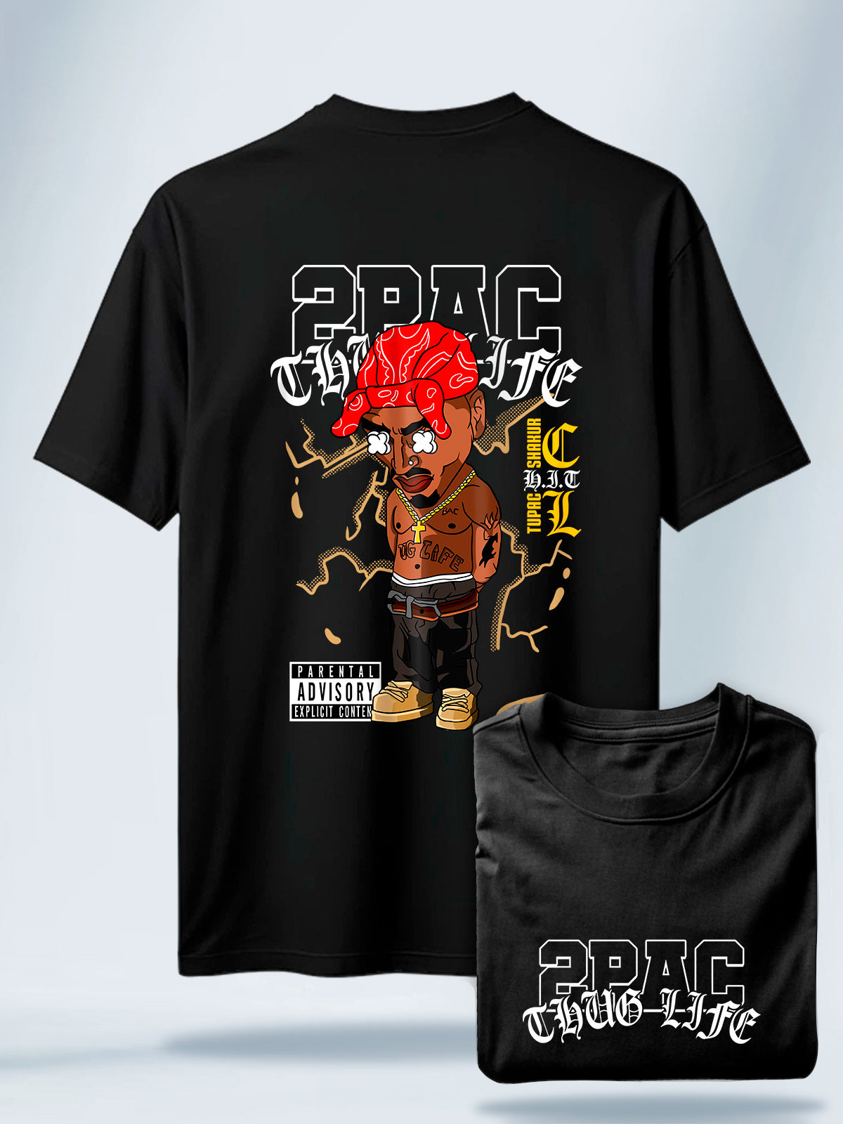 Camiseta Unisex Negra Tupac Negra