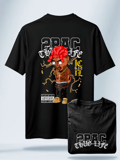 Camiseta Unisex Negra Tupac Negra