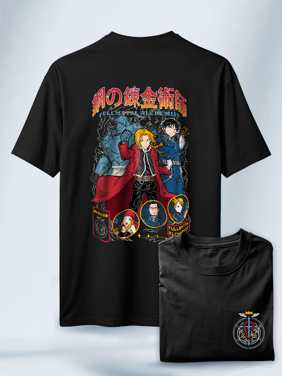 Camisa Negra Unisex Pacto de Acero Full Metal Alchemist