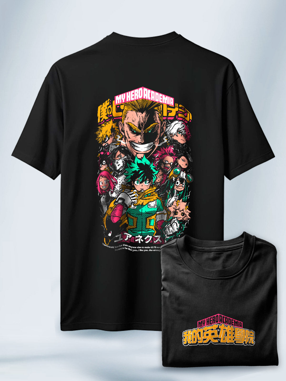 Camisa Negra Unisex Clase A My Hero Academia