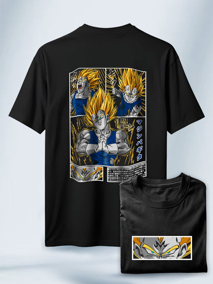 Camisa Negra Unisex Vegeta Majin Dragon Ball Z
