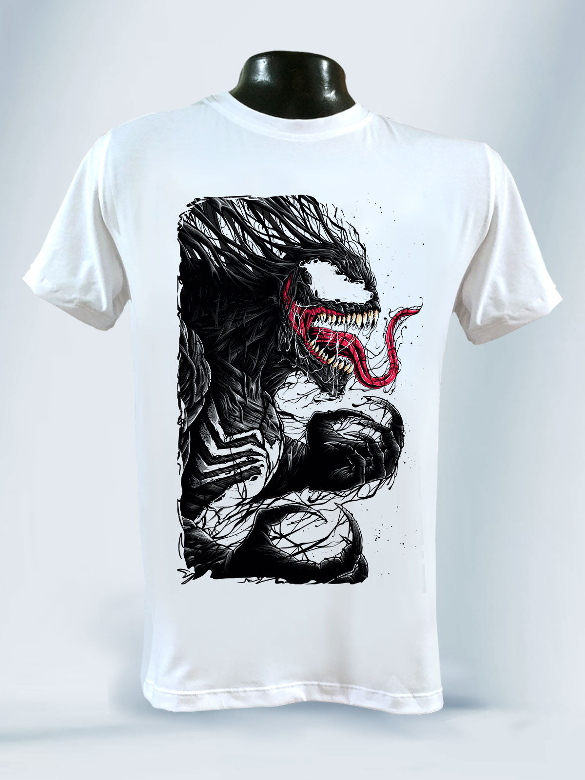 Camiseta Blanca Unisex Simbionte Venom