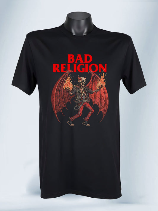 Camiseta Negra Unisex Esquelo Bad Religion