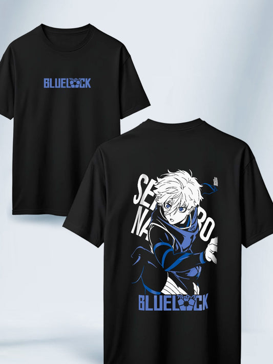 Camiseta Negra Unisex Nagi Seishiro Blue Lock